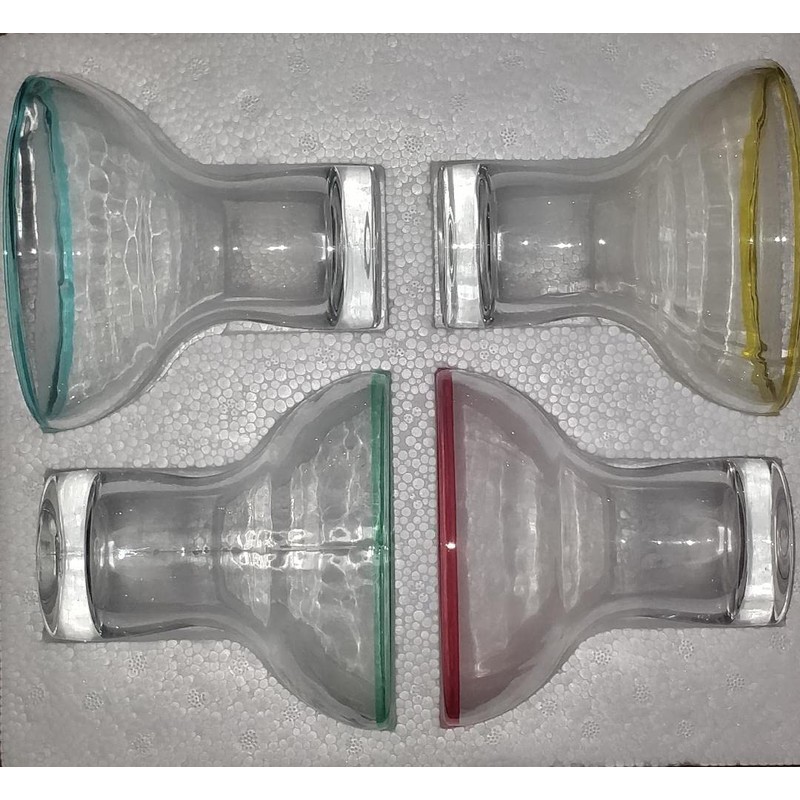 Chefcaptain Stemless Margarita Glasses/Tumblers, Set Of 4, 16 Oz, Color