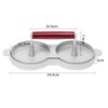 Double Hamburger, Aluminium Alloy Burger Patty Maker with Wooden Handle,
