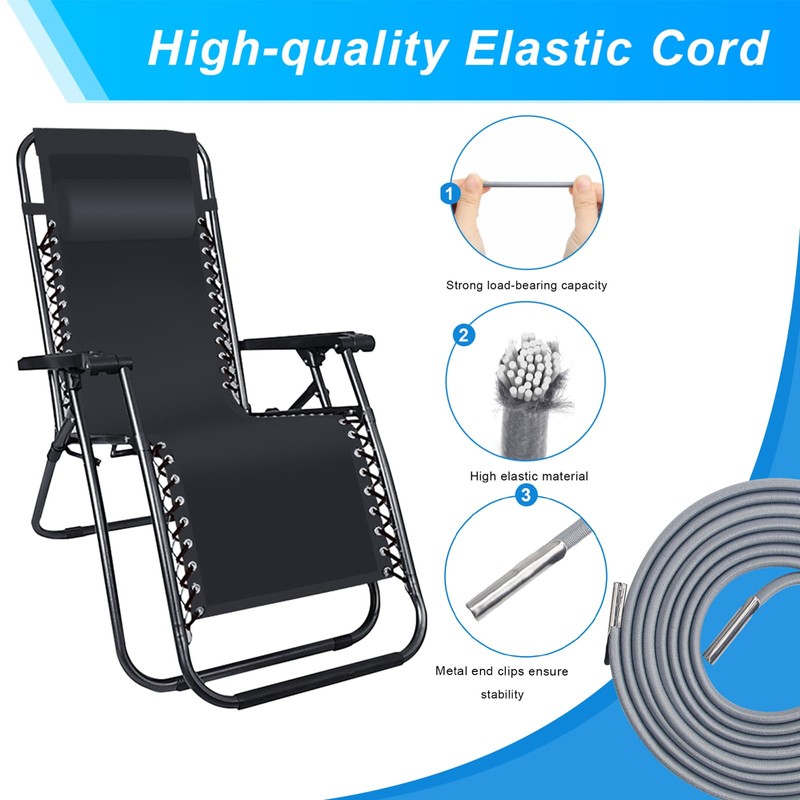COITEK Universal Zero Gravity Chair Repair Cord Kit, 4 Pack