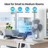 Comfort Zone Oscillating Table Fan with Adjustable Tilt, Convenient Push