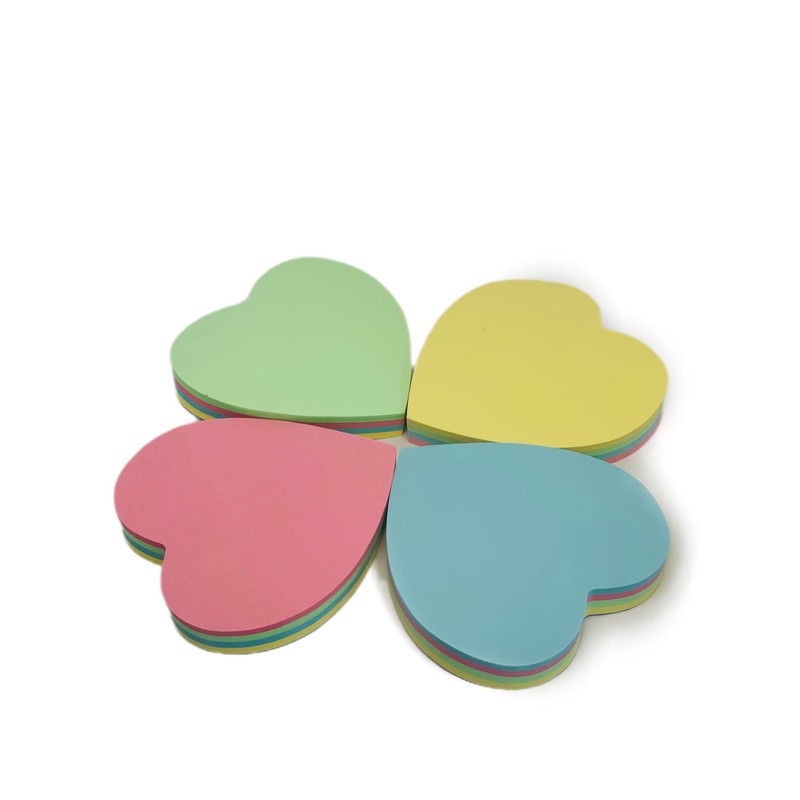 GUMTAPE Heart Shape Sticky Notes 76 mm x 76mm, 4