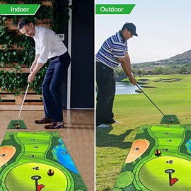 Golf Chapping Game Golf Hitting Mat Golf Mats Practice Outdoor Indoor Games for Adults and Family Play Equipment Stick Golf Training Mat Backyard Games Toys Gifts