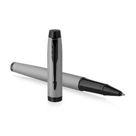 Parker IM Premium Black Edition Rollerball Pen | Achromatic Matte Grey with Black Trim | Black Ink | Gift Boxed