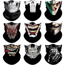 Neck Gaiter Face Mask Men Women,Seamless Bandana Rave Face Cover Scarf Mask,Balaclava,Headband, Head Wrap,Headwear - Color: B-paisley
