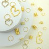 106 PCS Gold Hair Jewelry Clips The Heart Shape Themed