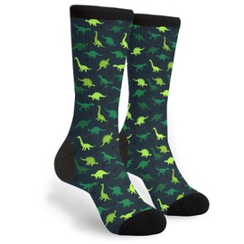 Jedenkuku Cute Abstract Colorful Dinosaur Novelty And Interesting Socks For Men And Women