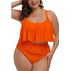 Sovoyontee Women's 2 Piece Plus Size High Waisted Swimsuit Bathing