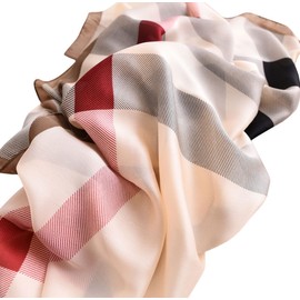 prinfantasy Silk Scarf Women's Neckerchief Silk Large Silk Scarves Scarf for Hair Headscarf Dots Scarves Soft Satin Scarf Silk Neckerchief for Women, M180057