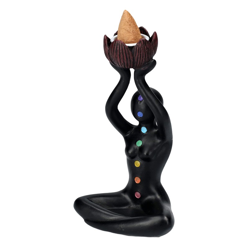 Pacific Giftware Chakra Figurine Backflow Incense Burner | Backflow Waterfall
