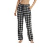 Flannel Pajama Pants Women with Pockets & Drawstring Comfy Plaid