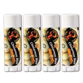Joshua Tree Organic Lip Balm: 25 Flavor Varieties Made with Beeswax (4-pack, Cinnamon Bun)