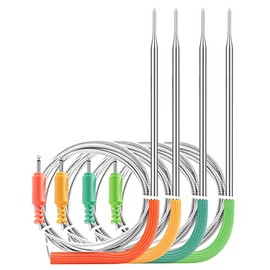 Inkbird Stainless Replacement Probe for IBBQ-4T, IRF-4S Meat Thermometer (4 Color Probes Kit)