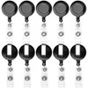 kuou 10 Pack Retractable Badge Holder, Retractable Keyring Lanyard Badge