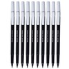 Felt Tip Pens, BLACK, Fibre Fine Point, Pack of 10,