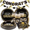 EASY JOY 70PC Graduation 2024 Decor - Black & Gold