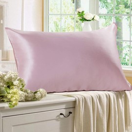 Tim & Tina 22 Momme 100% Pure Mulberry Luxury Silk Pillowcase, Good for Skin and Hair, Facial Beauty (Standard, Pink)