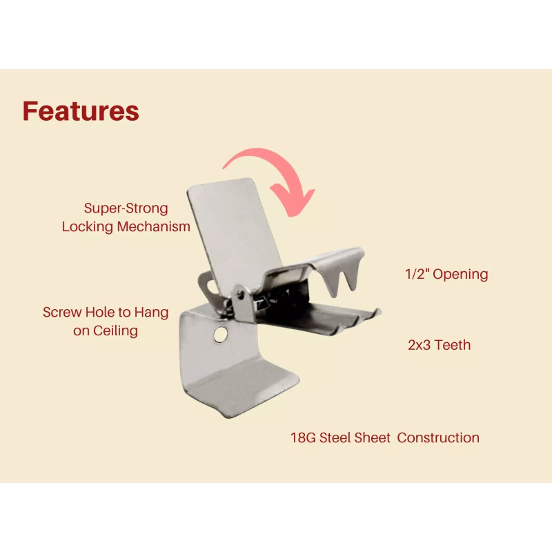 Wise Linkers RUG CLIPS HEAVY DUTY (25 Pcs) HANGING CLIP/RUG