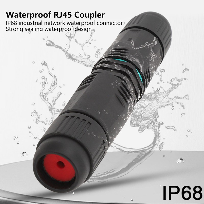 IP68 Waterproof RJ45 Coupler 1000Mbps Female to Female Ethernet Adapter