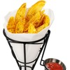 Peohud 4 Pack French Fries Stands, Chip Cone Basket Fry