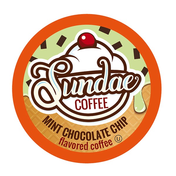 Sundae - Cápsulas de café con sabor a helado, compatible con Keurig K-Cup, 48 unidades