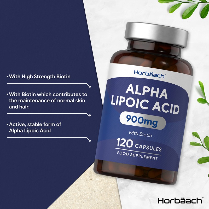 Alpha Lipoic Acid ALA Supplement 900mg | 120 Capsules |
