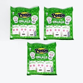 Peeps Marshmallow, Skulls, 3 oz - Pack of 3, White