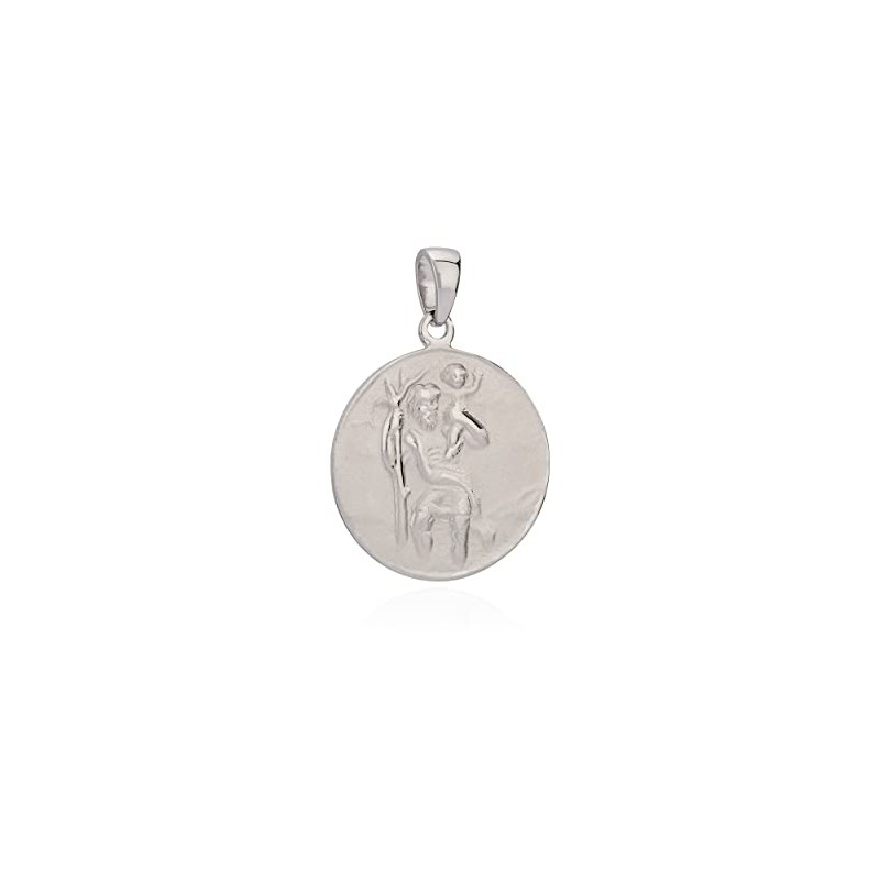 NKlaus 18.5 mm 9718 Saint Christopher Pendant 925 Silver Partially