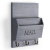 DLQuarts Mail Organizer with Key Holder for Wall Decorative Mail