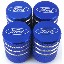 OEM 4x BLUE FORD Tire Valve Stem Caps For Car, Truck Universal Fitting FREE SHIP