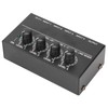 4 Channel Line Mixer Stereo Compact Low Noise Adjustable Volume