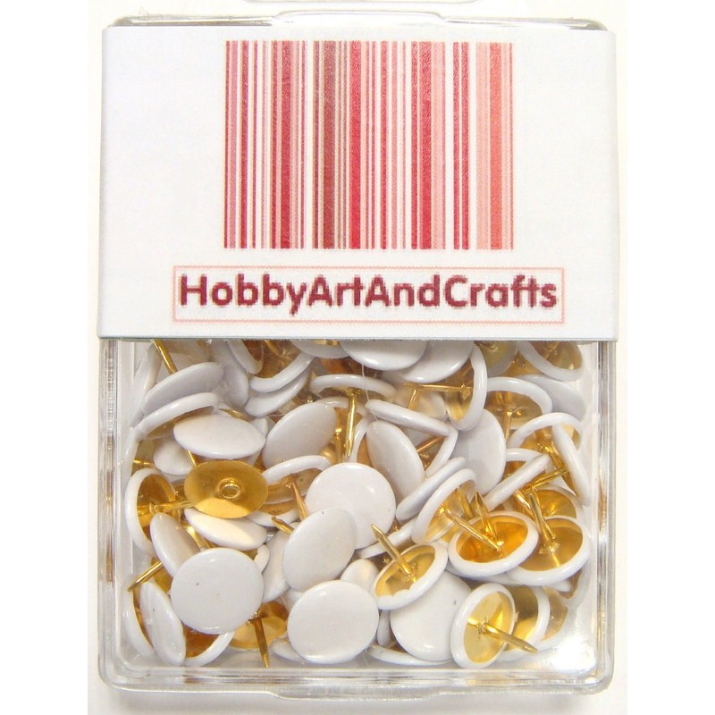 White Drawing Pins Brass White Headed Drawing Pins Thumb Tacks