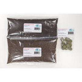 Lakeway Tilapia Pro Pack 30 Tilapia Food - to Raise Tilapia from Fry Stage Up to 6 Inches Long with Over 1 Pound 5 Ounces of 300, 1 Pound 14 Ounces of 400, and 1.2 Ounces of Algae Disc