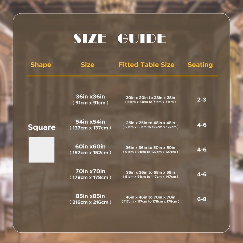 sancua Square Tablecloth 1 PCS 85x85 Black