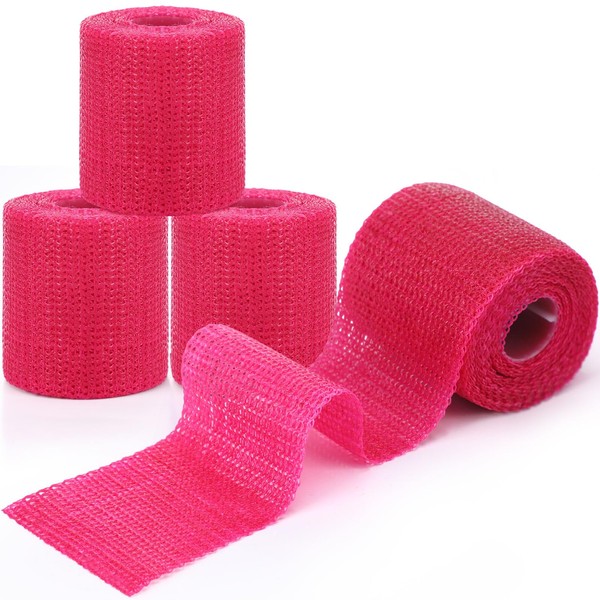 Geiserailie 4 Rolls Bright Pink Fiberglass Casting Tape 2 in
