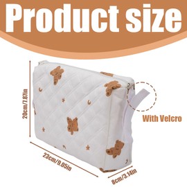 RTRTGS Pram Organiser with Wet Wipe Dispenser, Pram Bag with Shoulder Strap, Children's Buggy Organiser, Pram Bag, Storage Bag, Baby Stroller Bag, White