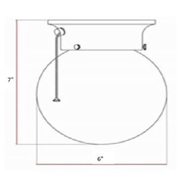 Design House Millbridge Globe 6 Inch Diameter Indoor Ceiling Light Fixture with Pull Chain, for Bedroom, Hallway, Closet & Dining Room, Opal Glass, Oil Rubbed Bronze, 519264