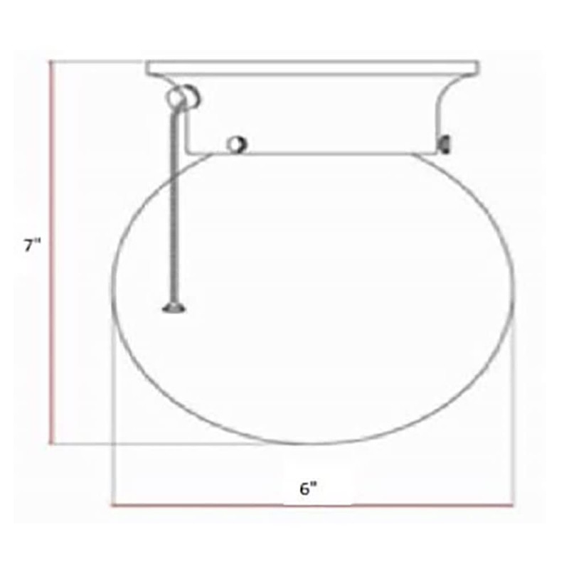 Design House Millbridge Globe 6 Inch Diameter Indoor Ceiling Light