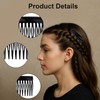 BOXOB 4pcs French Side Comb, Black Small French Twist Hair