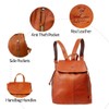Woodland Leathers Genuine Leather anti theft backpack for women, Medium