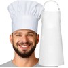MFAZ Morefaz Ltd Apron with Chef's Hat, White, Black, Set