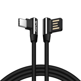 Angle USB Cable 10ft Type-C Charger Cord Compatible with LG Q70/LG Stylo 5, USB-C Power Wire Sync 90 Degree