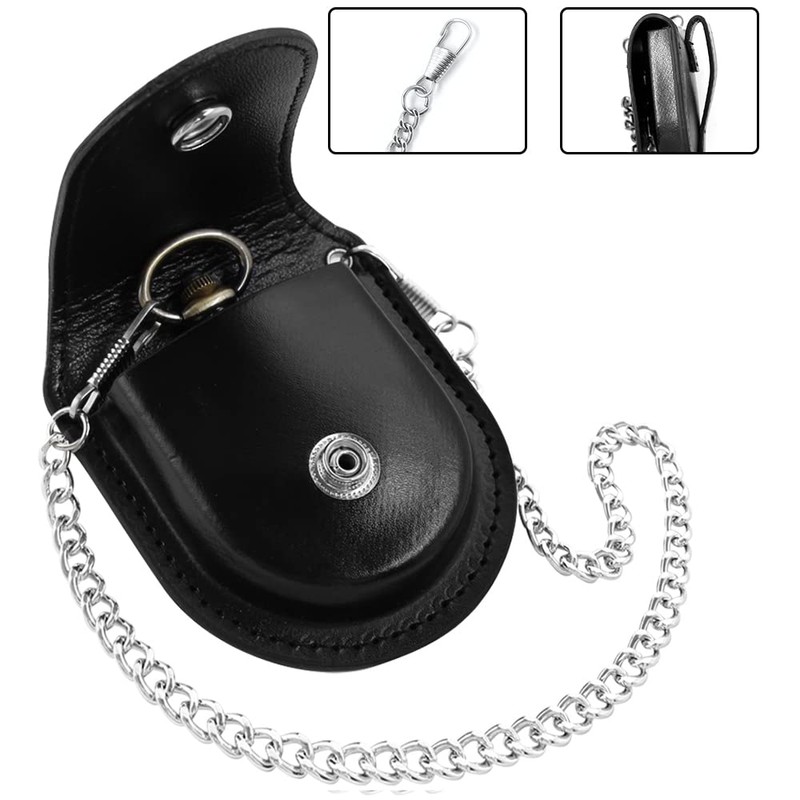 Tiong Vintage PU Leather Pouch Pocket Watch Bag 45mm Holder