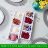 Plasticpro 4 Sectional Rectangle Plastic Disposable Serving Tray/Platter 5 X