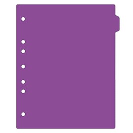 Carstens - Heavy Duty Plastic Ring Binder Dividers, Side Tab, 1/9 Cut, Tab 2 Position, US Letter, Purple, Pack of 10, (2618-22) - Ideal Medical Chart Dividers or Index Tabs for 3 Ring Binders