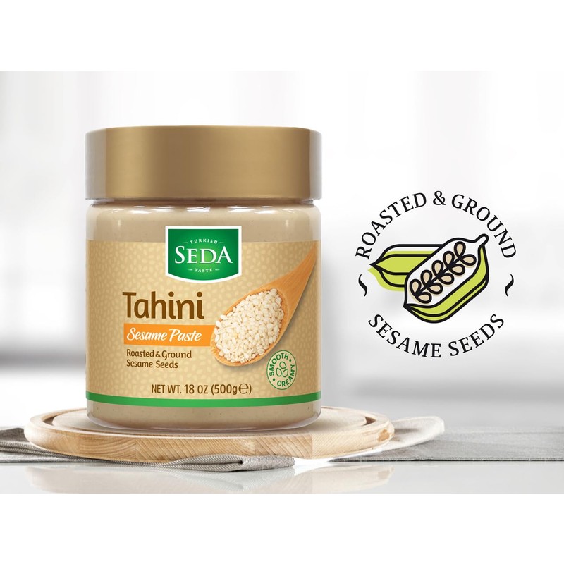 Seda Tahini - Whole Sesame Paste, 18 oz | Paleo,