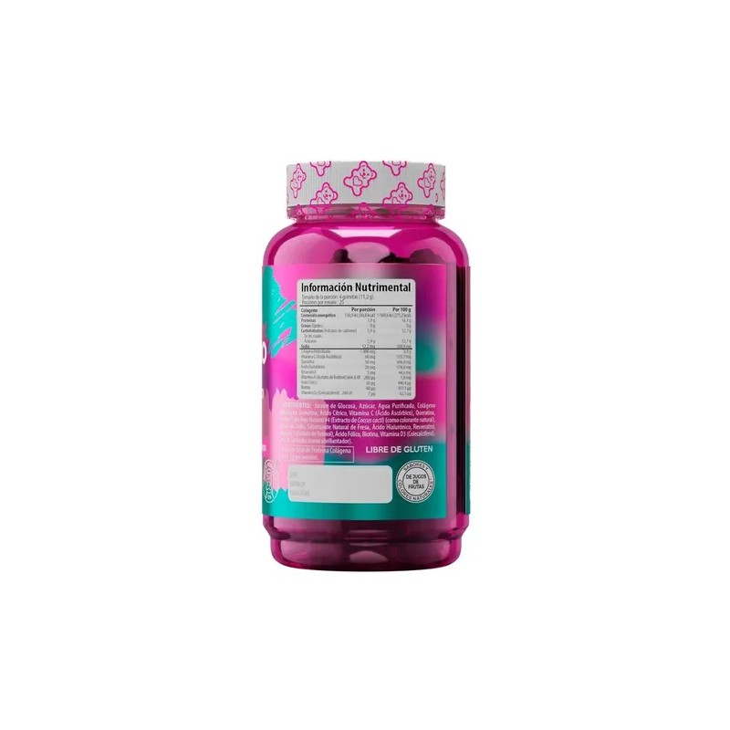 Belabear Colágeno + Biotina Y Ácido Hialurónico 100 Gomitas Sabor