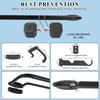 Mayrhyme Double Curtain Rods, Wrap Around Curtain Rod for Windows,