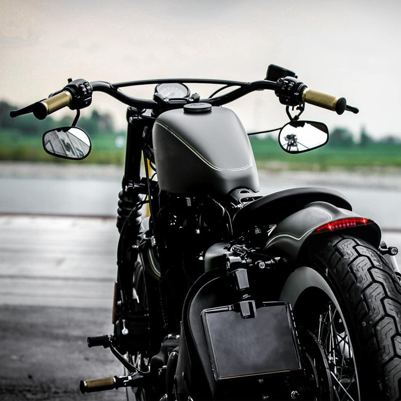 DREAMIZER Black Chopped Fender Edge Motorcycle LED Running Brake Rear