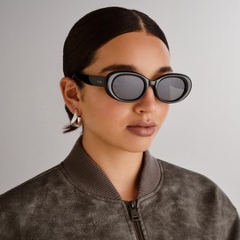 AIRE Epsilon Sunglasses - Black, Oval, Women's, Classic Retro Style