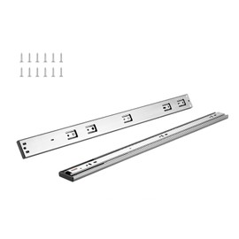 VEVOR 10 Pairs 24 Inch Soft Close Drawer Slides 14 16 18 20 22 24 Inch Heavy Duty Side Mount Rails,Ball Bearing Full Extension Noiseless Dresser Drawer Slides, 100 Lbs Load Capacity